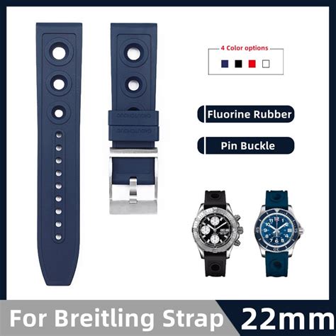 breitling rubber strap 22mm|breitling navitimer rubber strap.